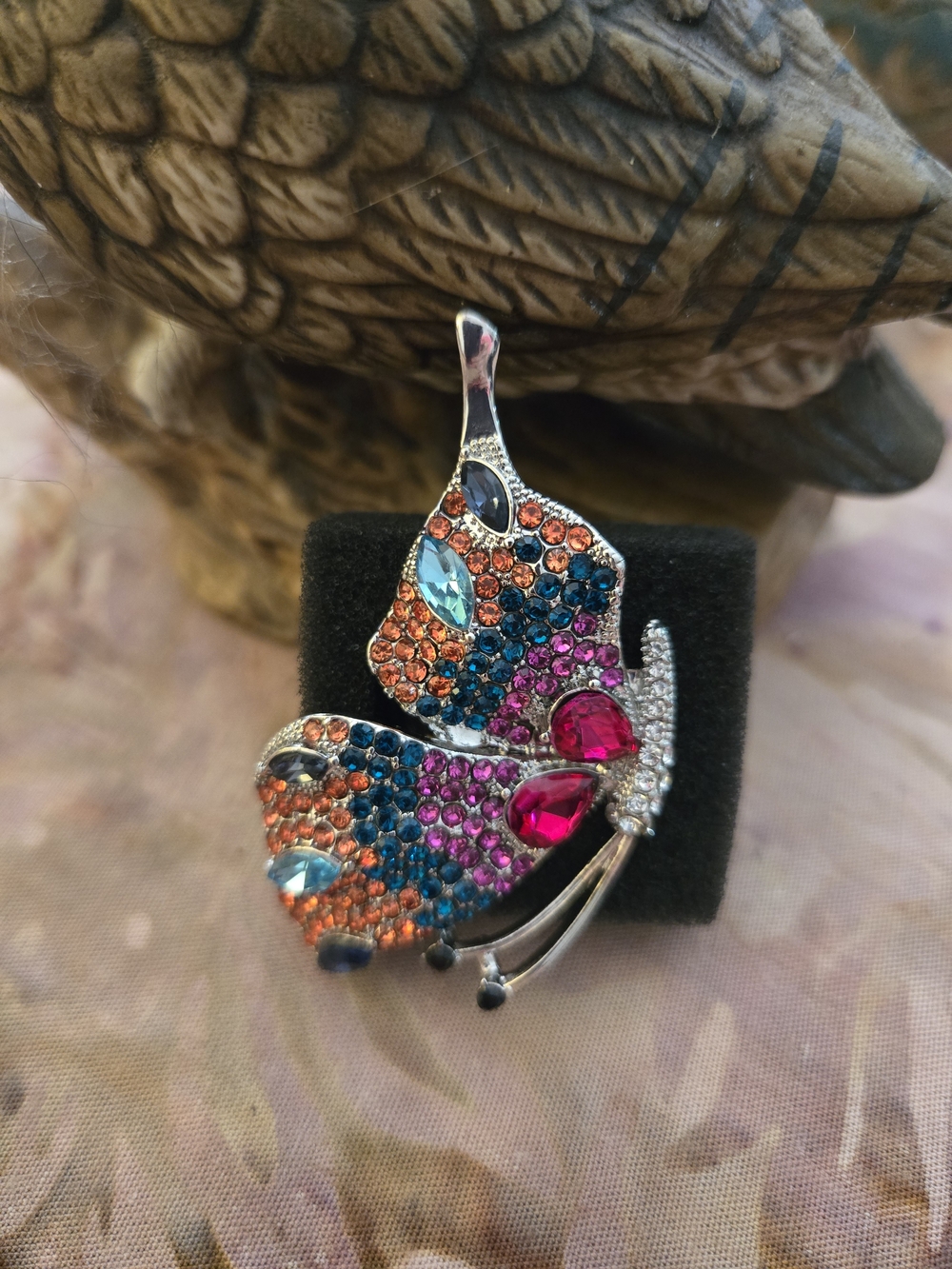 Multicolor Crystal Butterfly Ring Women's Jewelry